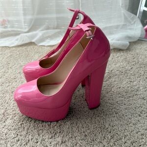 Fashion Nova Hot Pink Platform Shoes